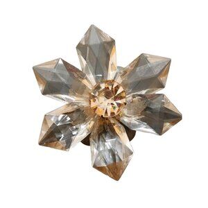 Fun Acrylic Large Flower With Rhinestone Center Brooch (A4612)